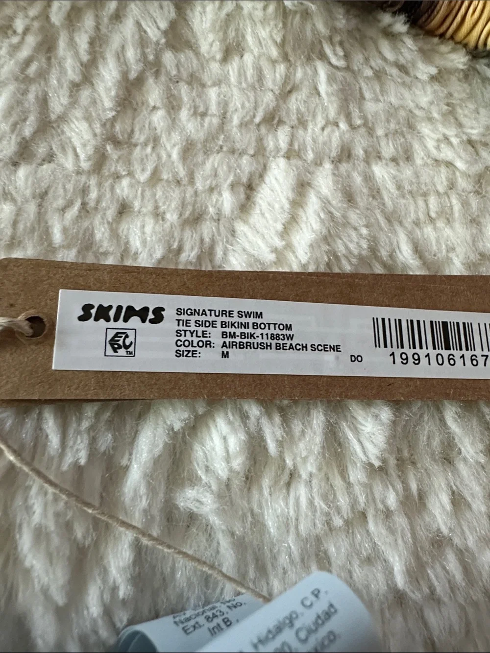 SKIMS Signature Swim Tie Side Bikini Set - Beach Scene NWT